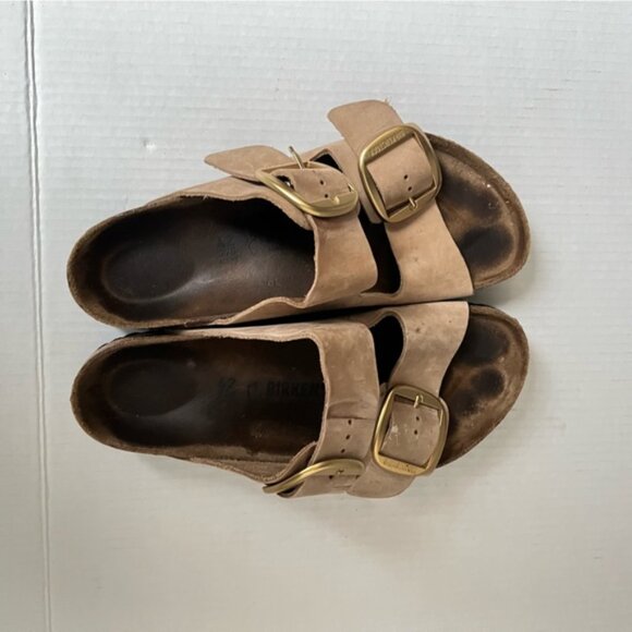 BIRKENSTOCK ARIZONA BIG BUCKLE SLIDE SANDALS SANDCASTLE SIZE 42 (11/11.5) - Picture 2 of 11